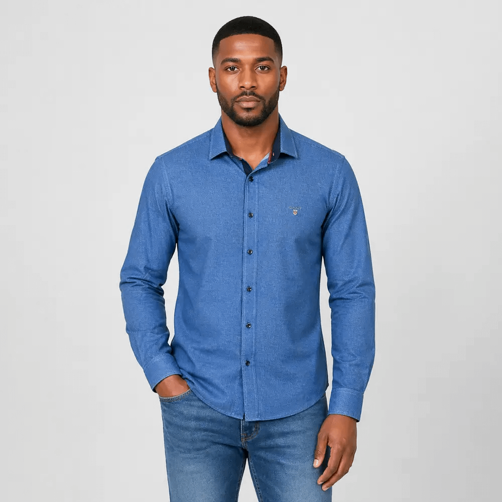 Alluring Gant Cotton Shirt 3 Gant Cotton Shirt Front View on Preloved Make I Shop