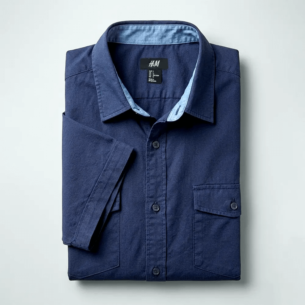 Trendy H&M Men's Cotton Shirt 1 H&M Men's Cotton Shirt fold on Preloved Make I Shop website.