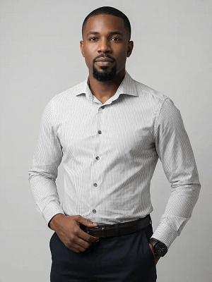 Dressmann Men’s Shirt front view on Preloved Make I Shop website.