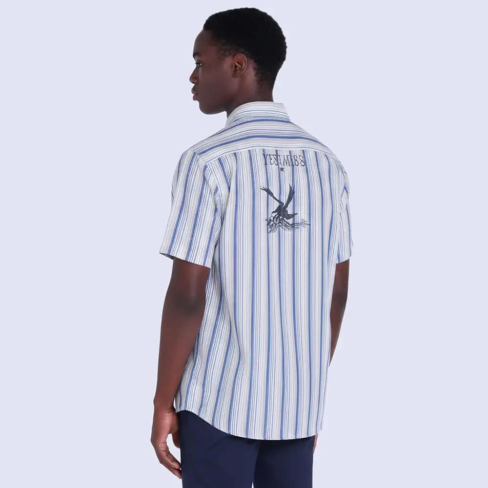 Fresh H-S Boston Public Cotton Shirt 4 H-S Boston Public Cotton Shirt back view