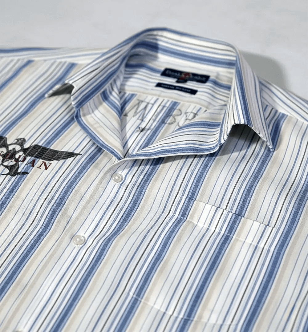 Fresh H-S Boston Public Cotton Shirt 2 H-S Boston Public Cotton Shirt closeup fold