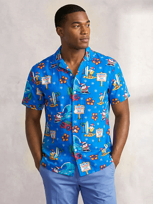 Primark Santa Surf Shirt side front view on Preloved Make I Shop website.