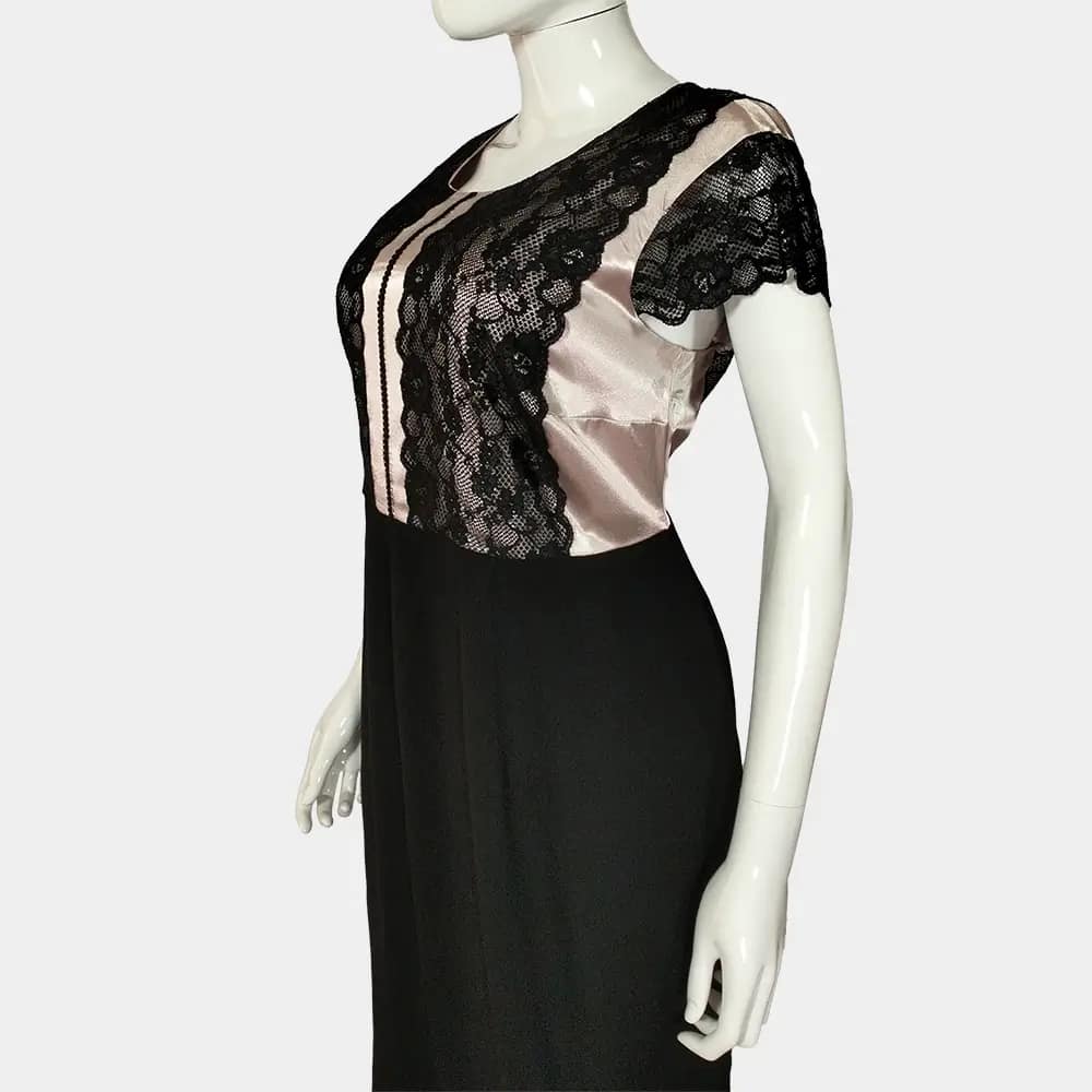 Elegant Godske Lacy Cap Sleeve Dress 6 Godske Lacy Cap Sleeve Dress Side View