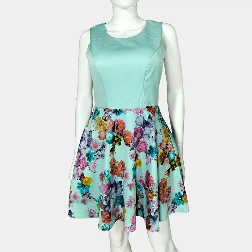 Turquoise An-Mar Skater Dress