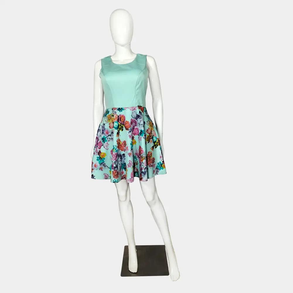 Turquoise An-Mar Skater Dress