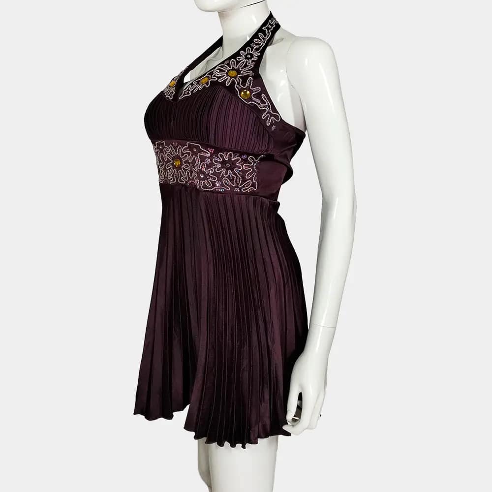 Purple SZYK Halter Neck Dress