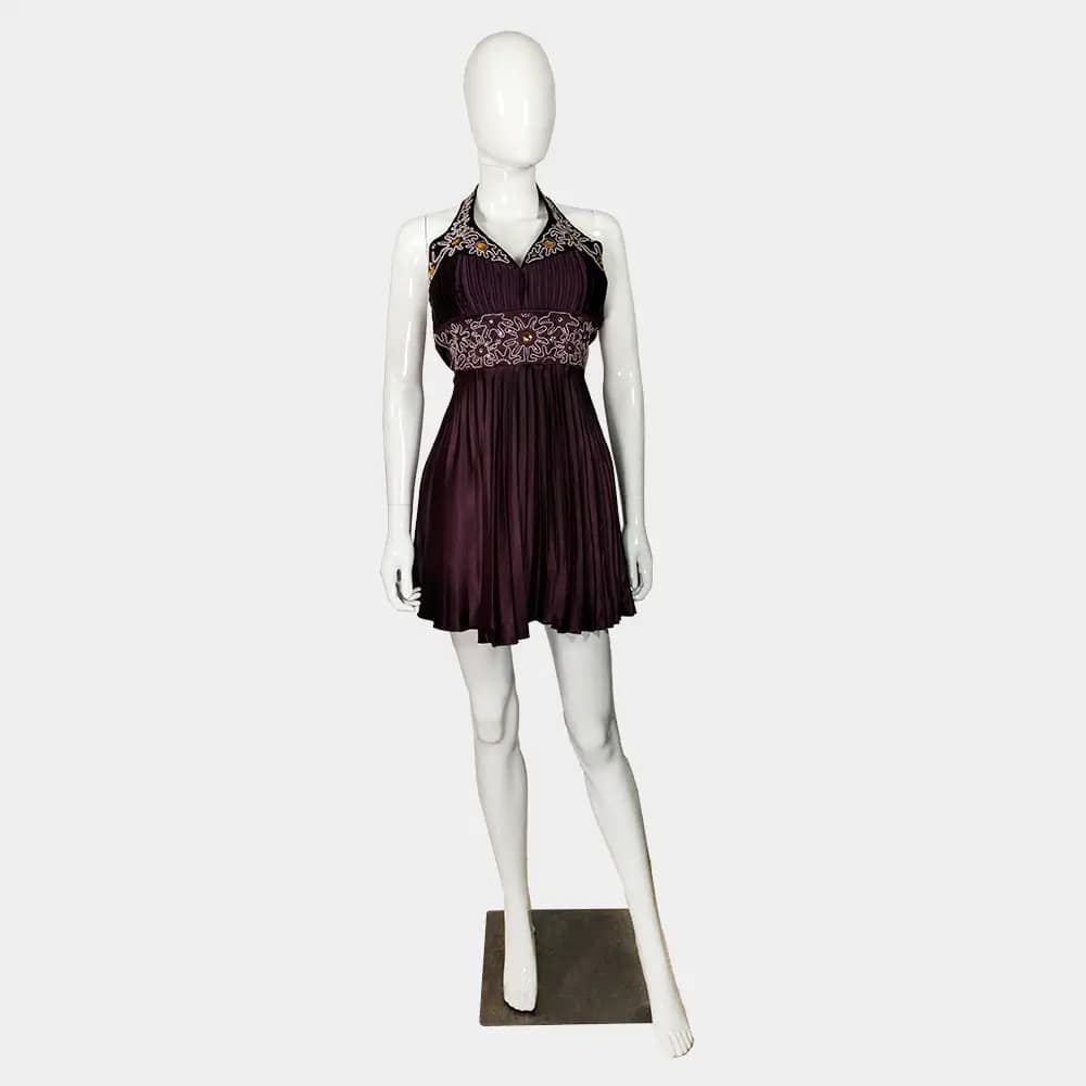 Purple SZYK Halter Neck Dress