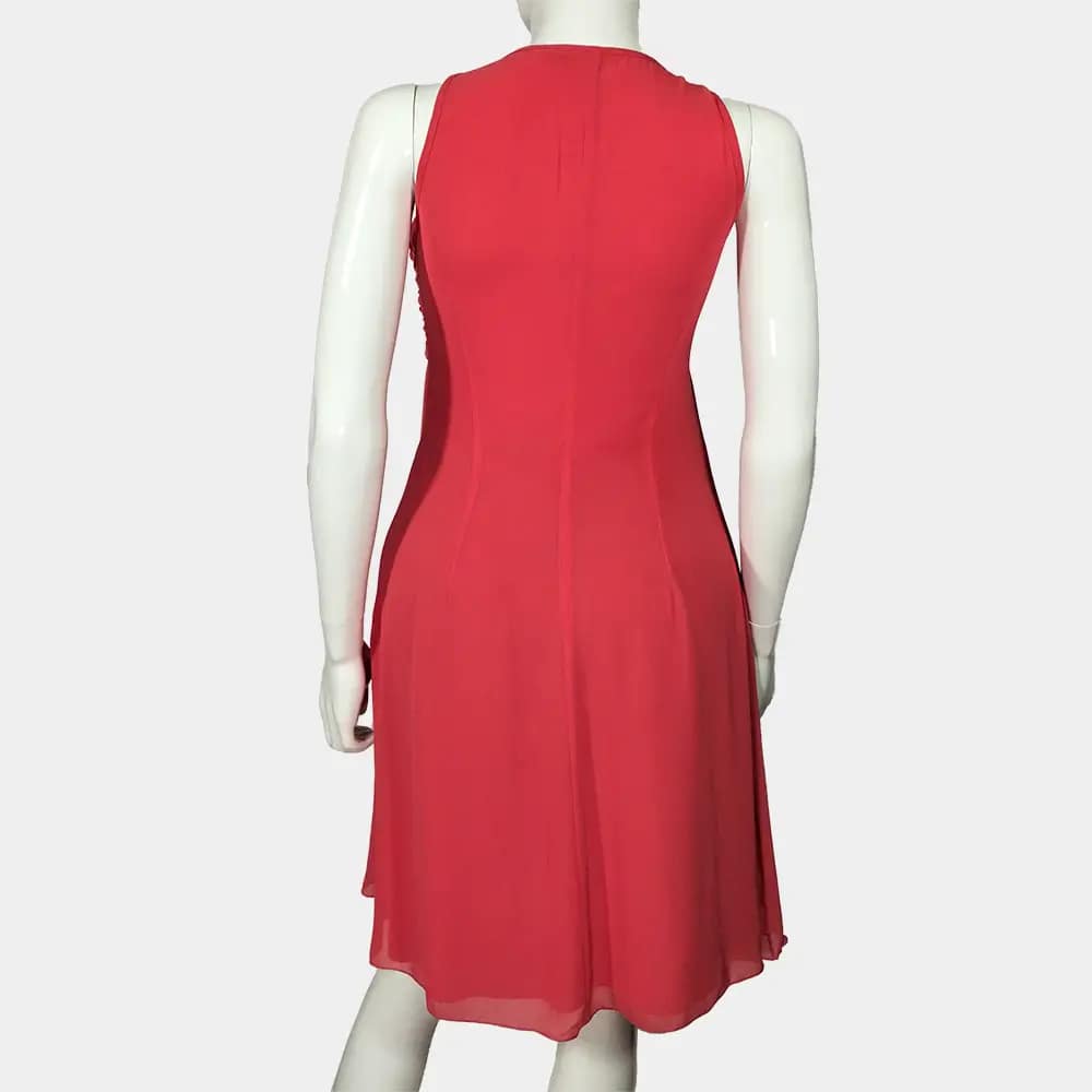 Orange bla bla Beaded Placket Dress