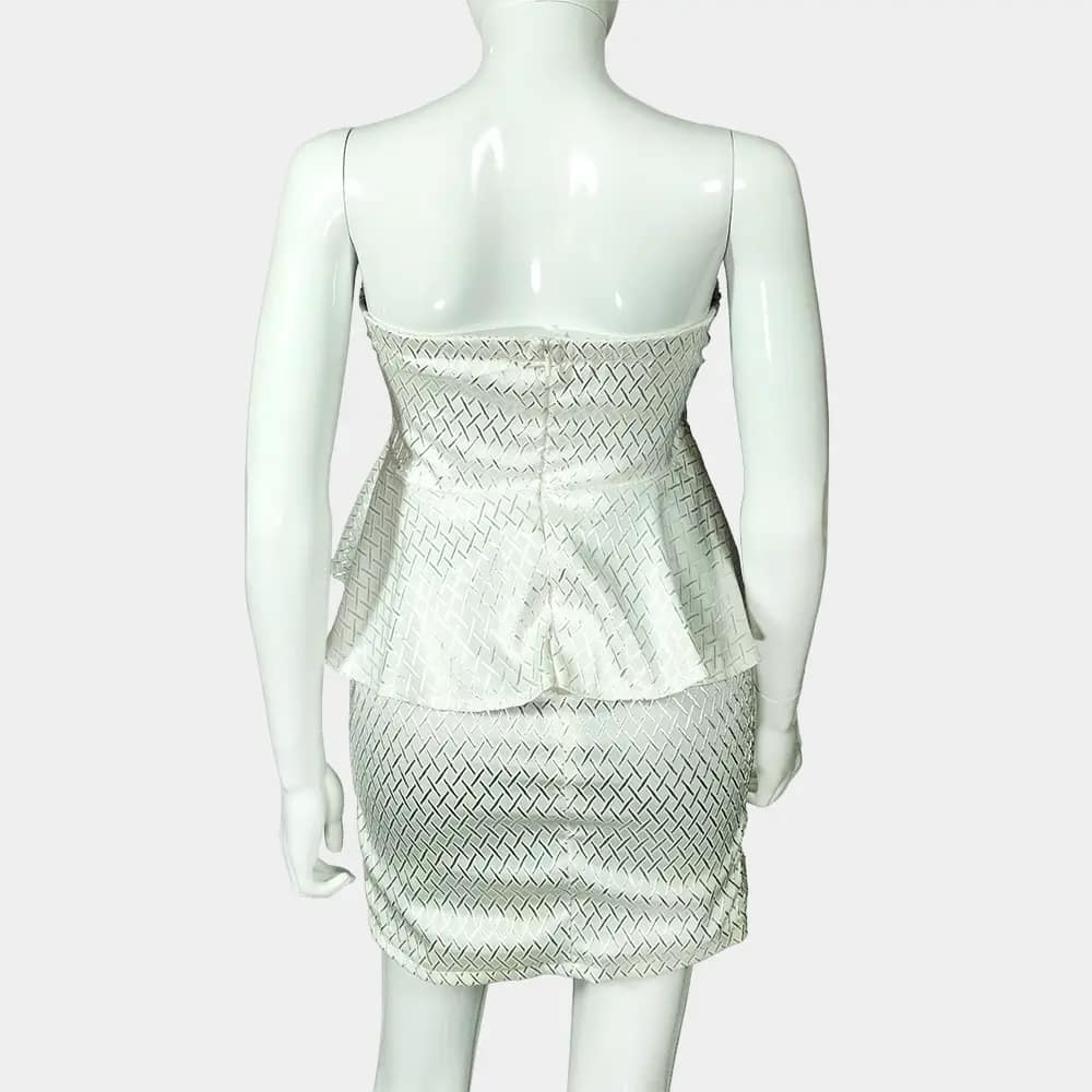 Ivory Ethina Peplum Dress