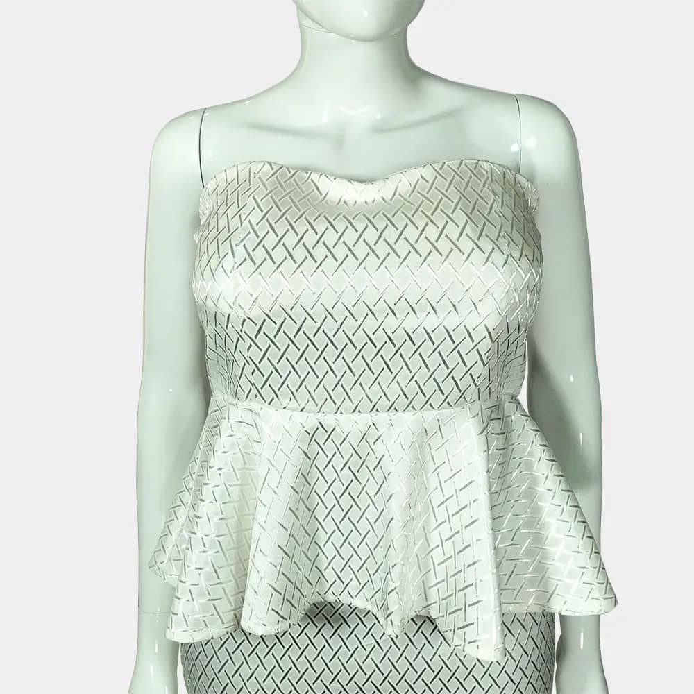 Ivory Ethina Peplum Dress