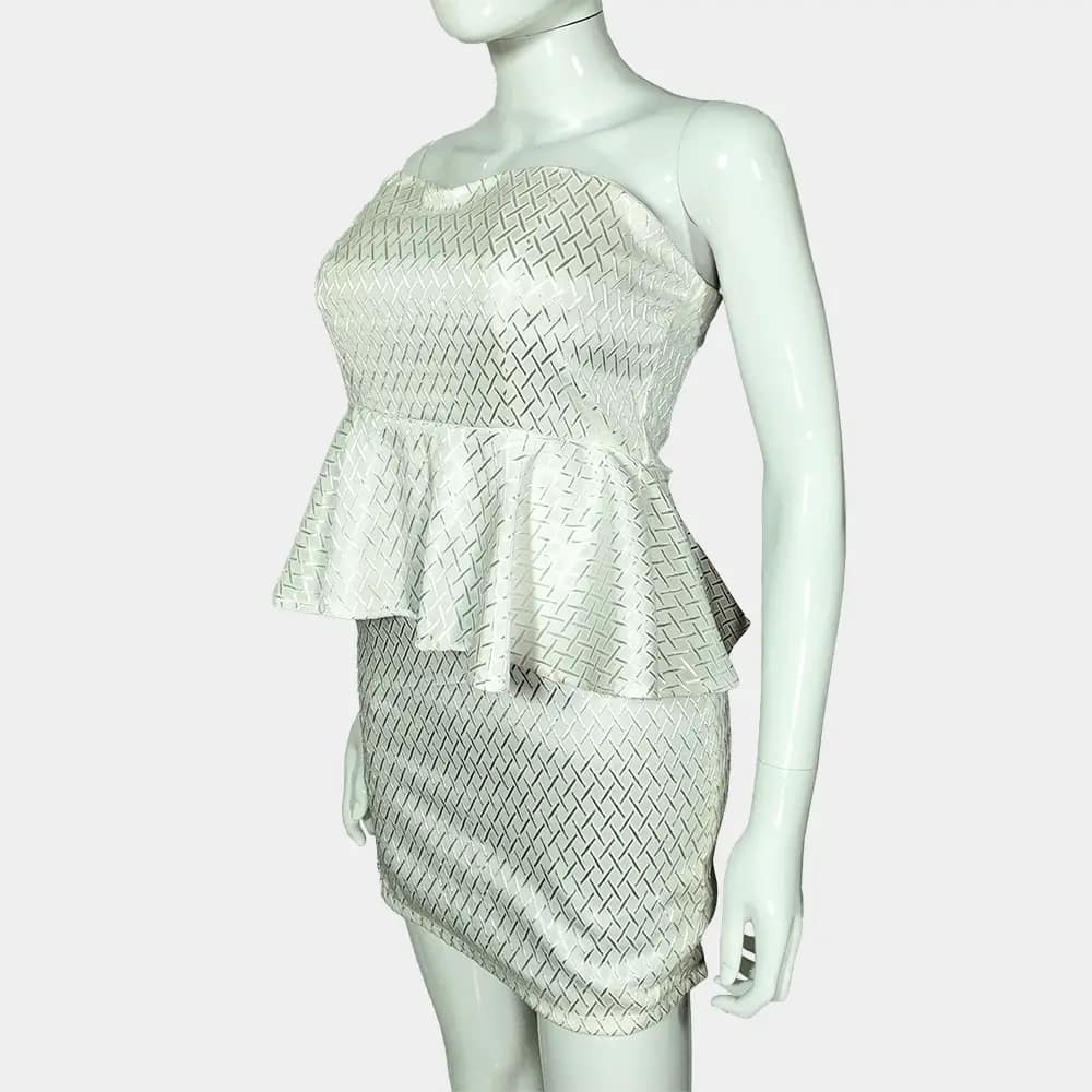 Ivory Ethina Peplum Dress