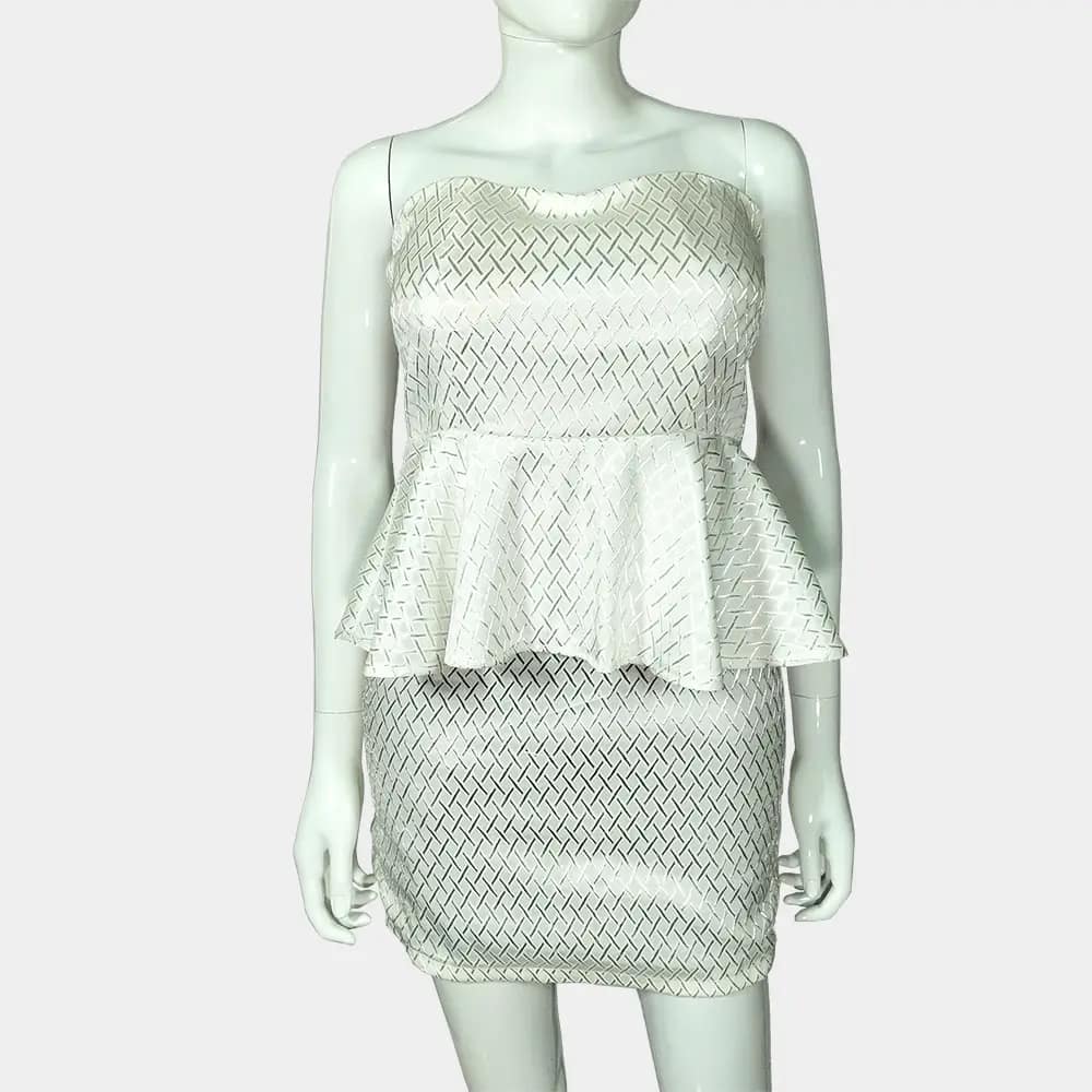 Ivory Ethina Peplum Dress