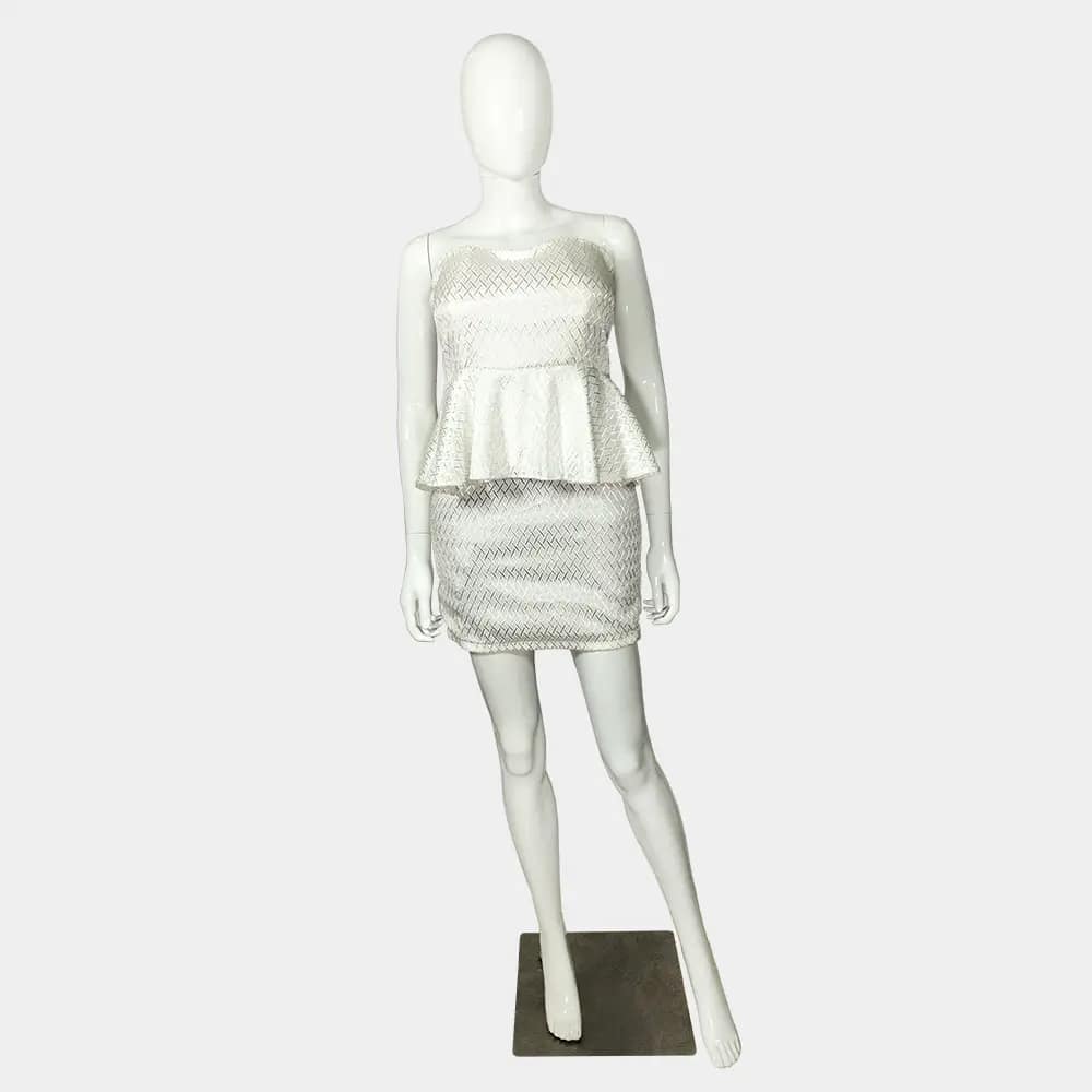 Ivory Ethina Peplum Dress