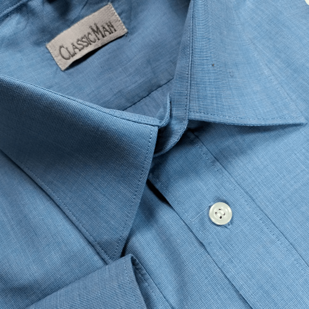 Stylish ClassicMan Shirt 2 Stylish ClassicMan Shirt closeup fold on Preloved Make I Shop