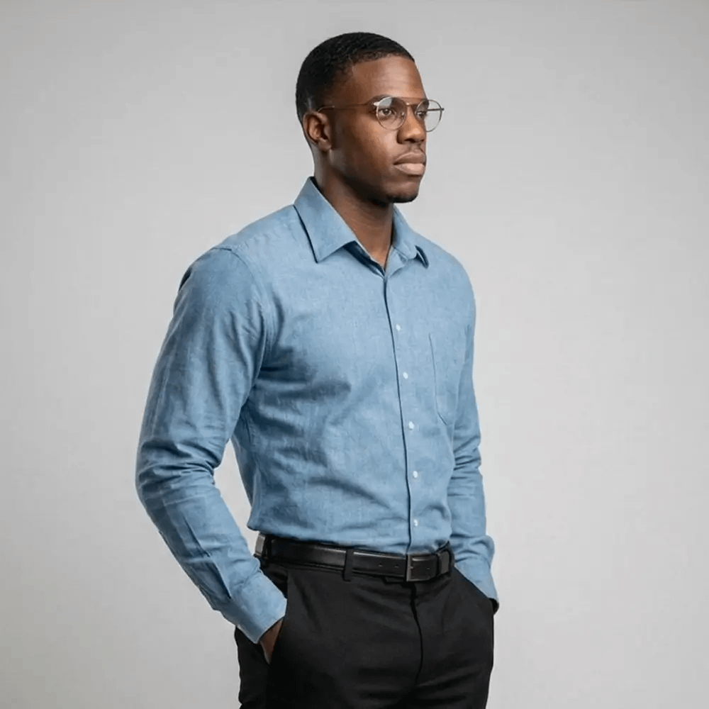 Stylish ClassicMan Shirt 4 Stylish ClassicMan Shirt Side View on Preloved Make I Shop