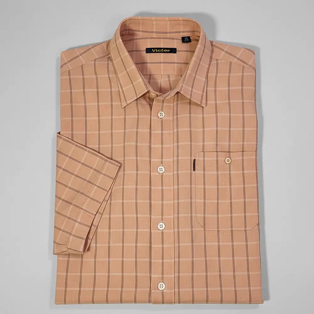 Comfortable Victor 100% Cotton Shirt 1 Victor 100% Cotton shirt fold on Preloved Make I Shop website.