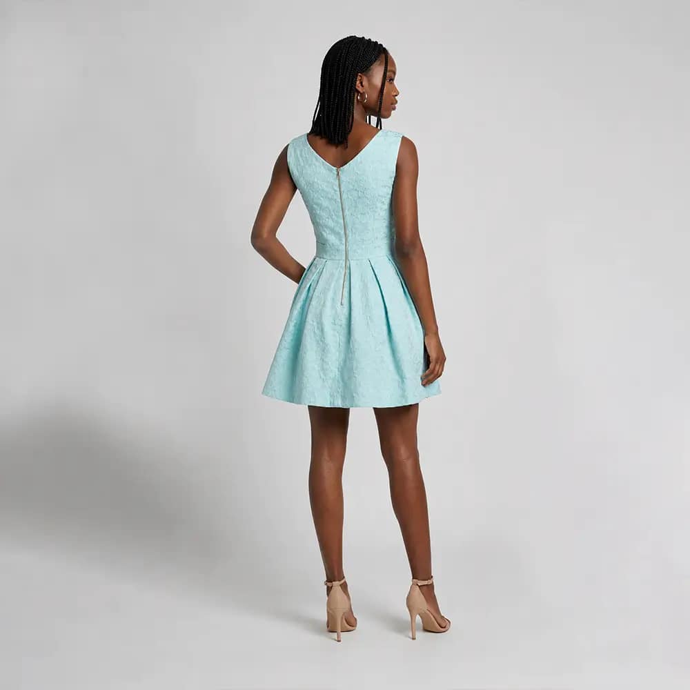 Gorgeous Forti Skater Dress 3 Turquoise Forti Skater Dress Back View on Preloved Make I Shop