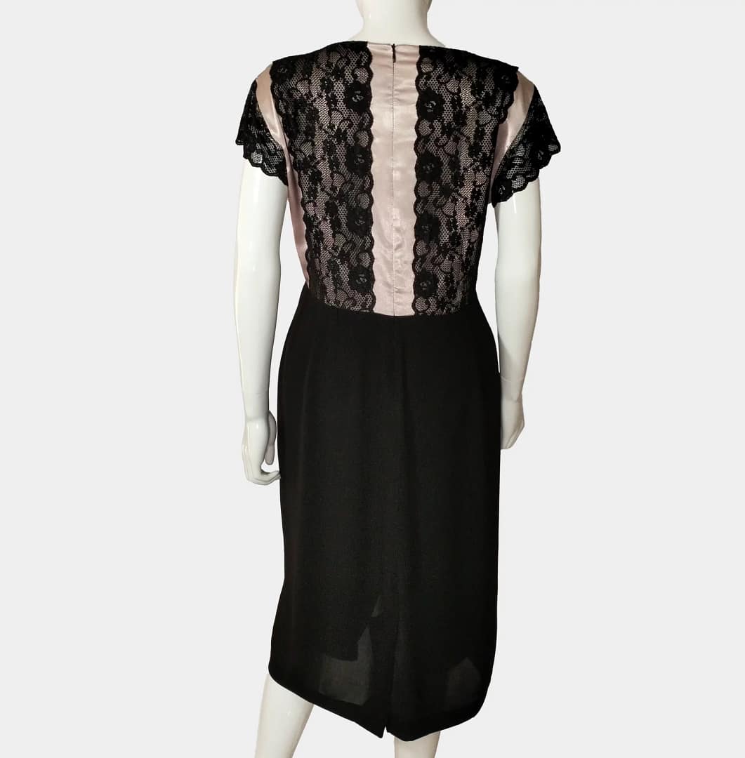 Elegant Godske Lacy Cap Sleeve Dress 3 Godske Lacy Cap Sleeve Dress Full Back View