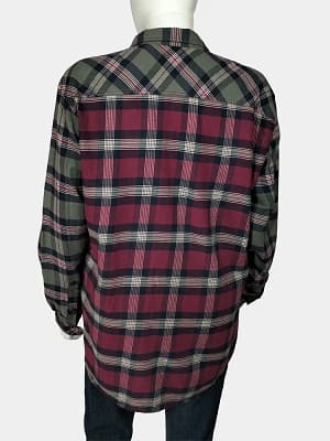 Cool Checkered Grunge Shirt back view