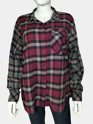 Cool Checkered Grunge Shirt front view