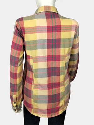 Fitted Tu Checkered Shirt Close Back View