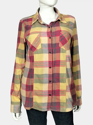 Tu Fitted Checkered Shirt Front View