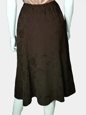 Accessibility 8 embroidered dark brown skirt back view