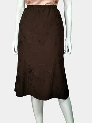 Accessibility 7 embroidered dark brown skirt front view