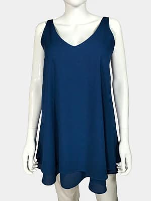 Sleeveless Tiered Top front view