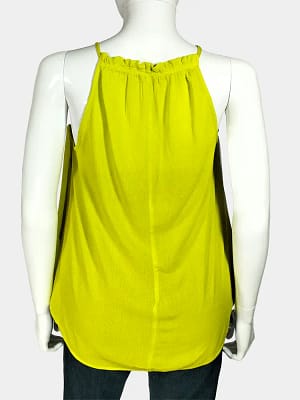 Lemon Green George Spaghetti Strap Top back view