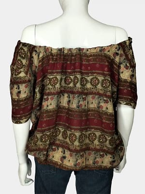 Off-shoulder top close back view