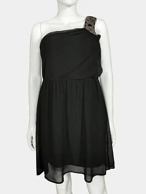 Black Vero Moda One-Shoulder Dress