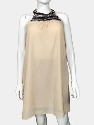 Accessibility 3 Peach Azaka Beaded Yoke Dress