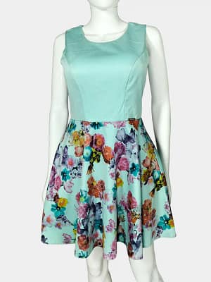 Accessibility 1 Turquoise An-Mar Skater Dress