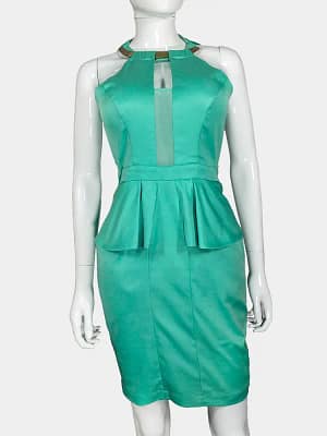 Turquoise Green Pretty Women Choker Dress