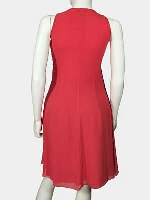 Orange bla bla Beaded Placket Dress