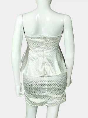 Ivory Ethina Peplum Dress