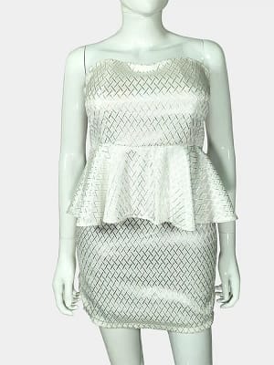 Ivory Ethina Peplum Dress