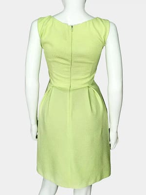 Lemon Green Ant'all Box Pleated Dress