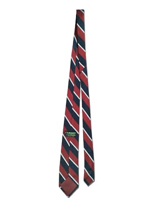 Burgundy & Navy Blue CH Munday Striped Tie