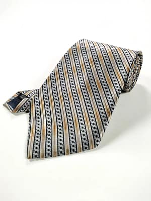 Gold & grey Bollonin striped tie