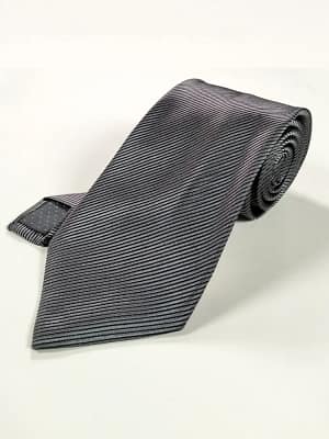Grey classic striped tie