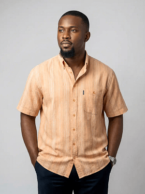 Aldo Vrandi 100% Cotton Shirt front view on Preloved Make I Shop website.