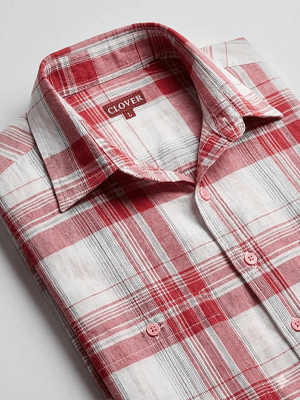 Clover 100% Cotton shirt closeup view on Preloved Make I Shop website.