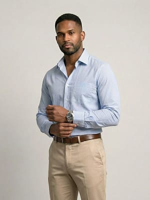 Dressmann Men's Shirt front view on Preloved Make I Shop website.