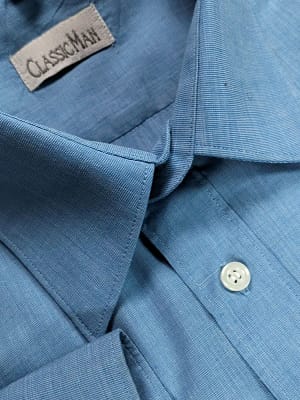 Stylish ClassicMan Shirt closeup fold on Preloved Make I Shop