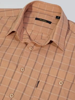 Victor 100% Cotton shirt closeup fold on Preloved Make I Shop website.