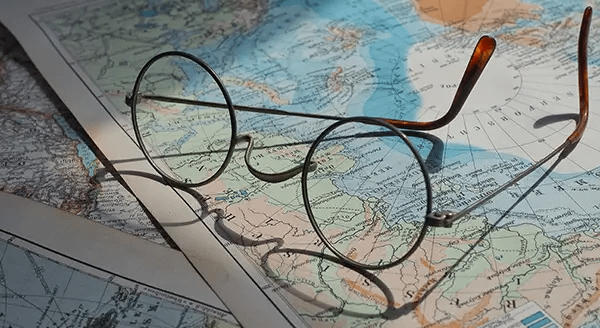 glasses-map-sitemap Round framed glasses on a map. Site Map at Preloved Make I Shop sitemap